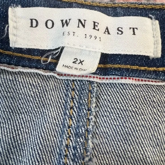 DOWNEAST | Plus Size Jean Skirt with Buttons 2X - Picture 5 of 5